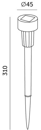 SADA 10x LED solárna lampa LED/0,06W/1,2V 6000K IP44 40 mAh
