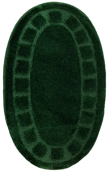 Kúpeľňový koberček Ocean fľaškovo zelený ovál