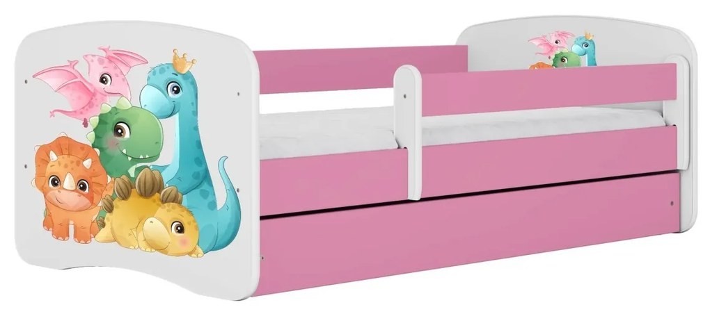 Detská posteľ Babydreams dinosaury ružová