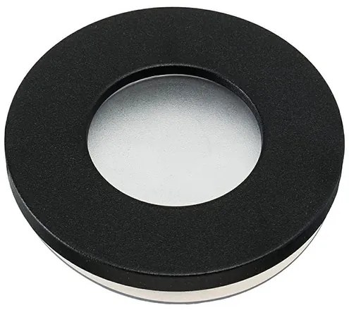 Podhľadové svietidlo Round, 1x čierne kovové tienidlo, b
