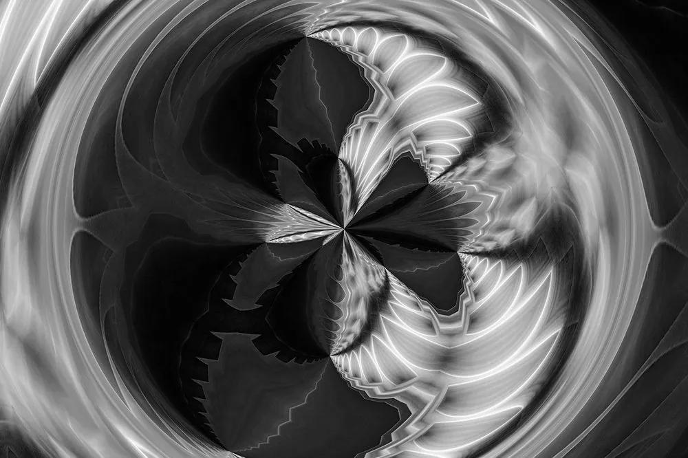 Samolepiaca tapeta umelecká abstrakcia v čiernobielom - 300x200