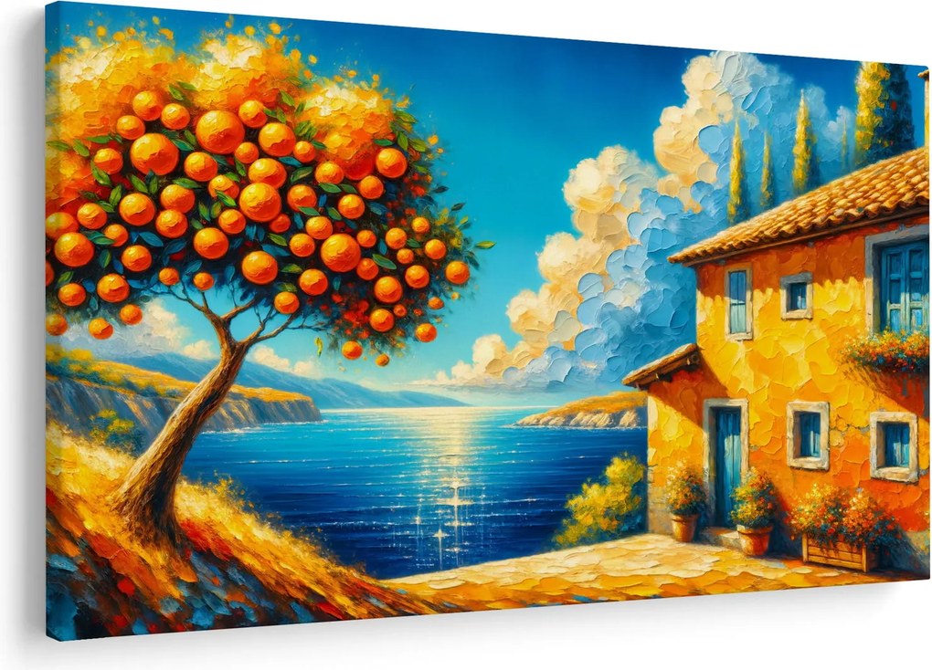 Obraz - Dom s pomarančmi II. (90x60 cm)