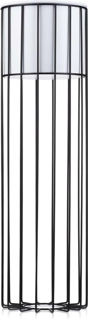 KOVOVÝ KVETINÁČ SO STOJANOM GLAM 70X20 CM BIELA/ČIERNA