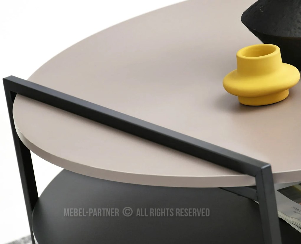 Konferenčný stolík Dario (béžová + čierna). Akcia -13%. Vlastná spoľahlivá doprava až k Vám domov. 1111596