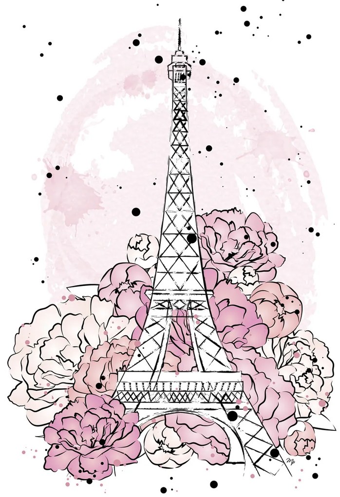 Ilustrácia Peony paris, Martina Pavlova