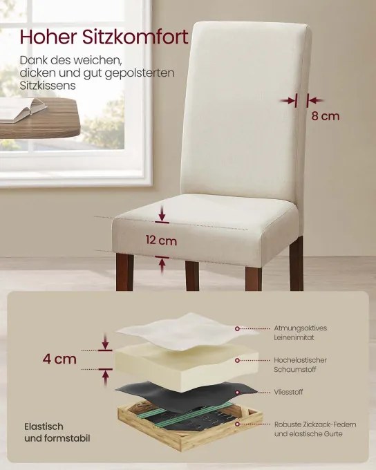 Set dvoch jedálenských stoličiek KDC158W01 (2 ks)