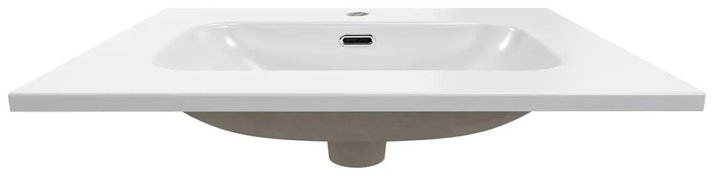 Keramické zápustné umývadlo Fly DP 60 cm biele