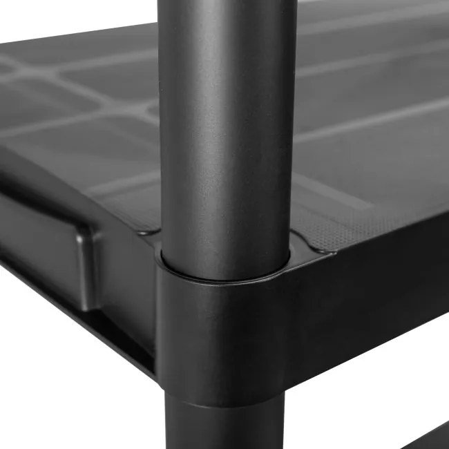 Plastový regál IRVING 171x61x31 cm čierny