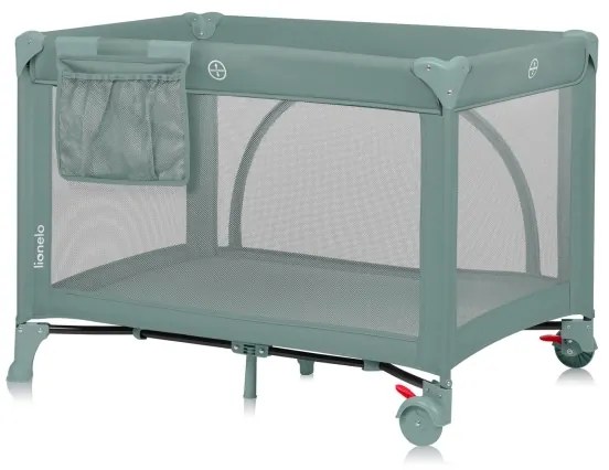 Lionelo - Cestovná postieľka LAURA Green Sage
