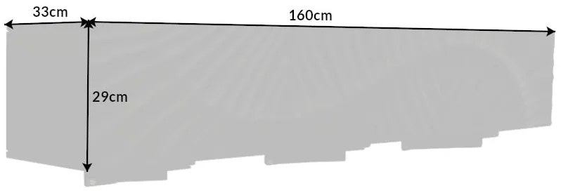 Dizajnová Skrinka pod TV Zorpi 160 cm – masívne mangové drevo / čierna