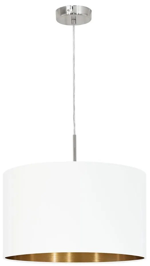 Eglo 78695 - Luster na lanku PASTERI 1xE27/60W/230V biela 78695