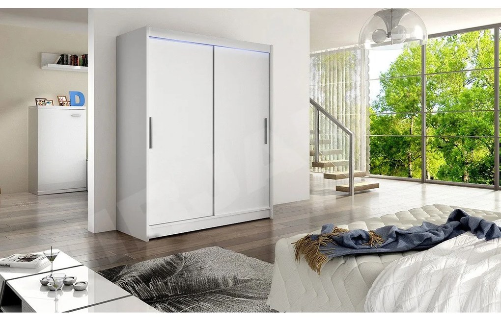 Skriňa Presto I, Farby: sonoma, Osvetlenie: osvetlenie LED RGB - farebné