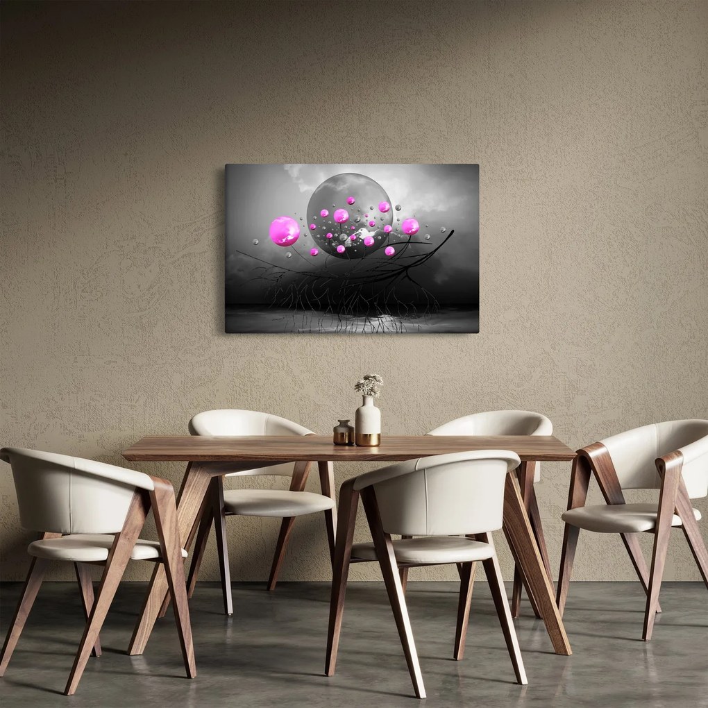 Obraz ružových gulí (90x60 cm)