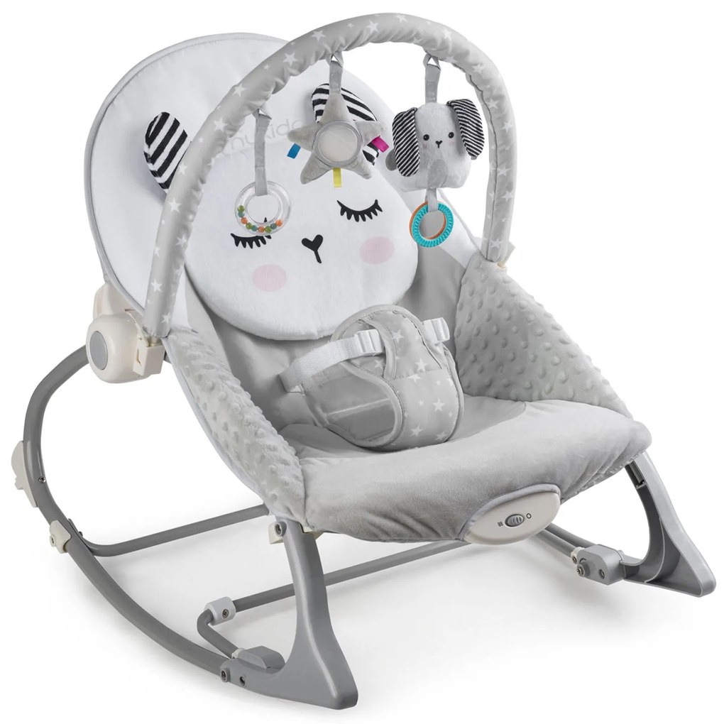 Hojdacie lehátko Nukido s vibráciou - sivé