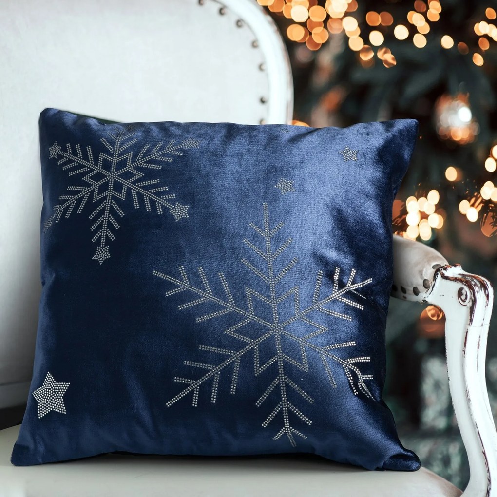 VIANOČNÁ DEKORAČNÁ OBLIEČKA NA VANKÚŠ ROYAL1 45X45 CM BÉŽOVÁ