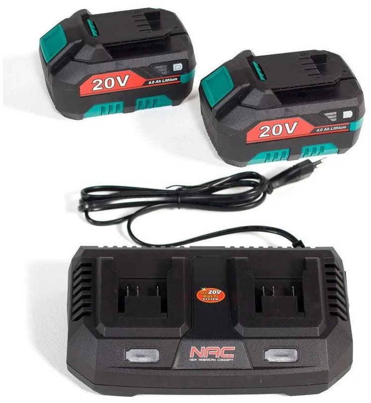 AKU kovinorez NAC BKB-2B40-LI-2x20V 4Ah, dvojitá batéria PE636040