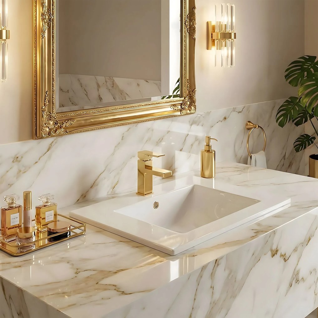 Rea Dafne 75 umývadlo, 76 x 47 cm, biela, REA-U0040