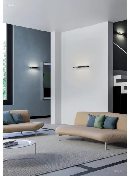 Redo 01-3555 - LED Nástenné svietidlo SEED LED/30W/230V čierna