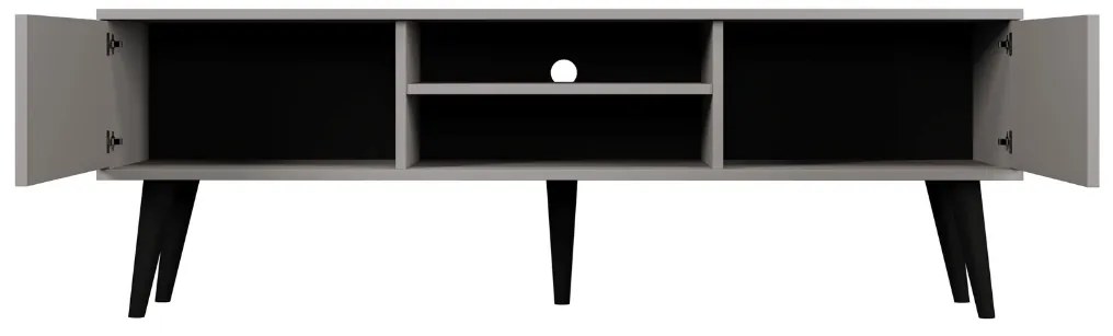 Drevený TV stôl o šírke 160 cm TORONTO šedý