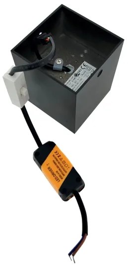 LED Bodové svietidlo LED/5W/230V 3000/4000/6400K 7,5x7,5 cm čierna