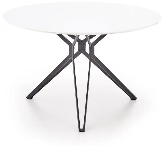 Okrúhly jedálenský stôl PIXEL 120 - biely lesk