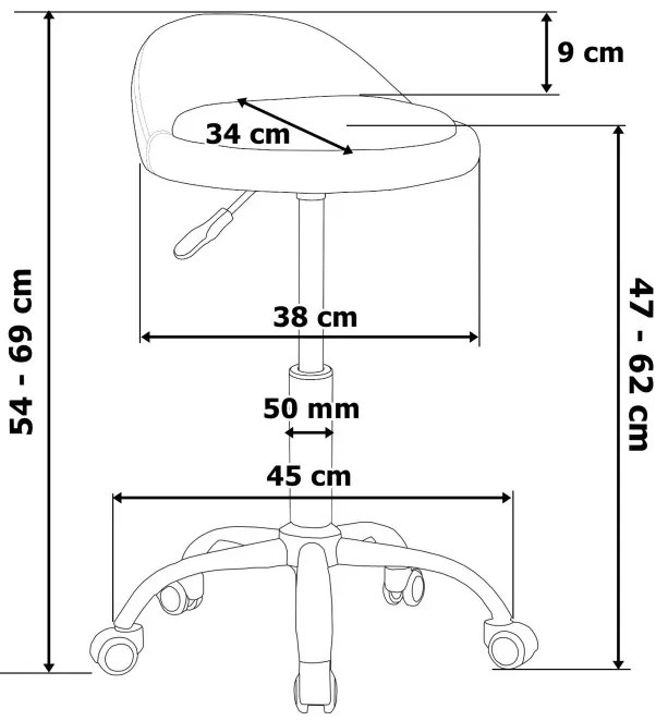 Pracovná stolička LOMO čierna