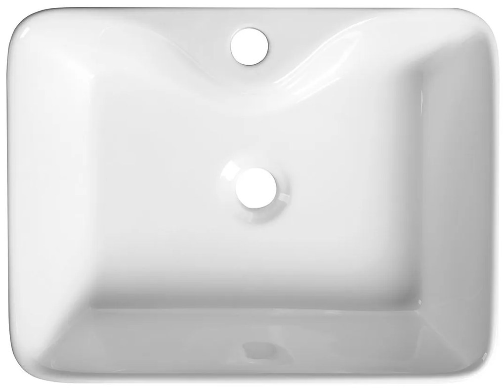 Sapho, BALENA keramické umývadlo na dosku 48x13,5x37 cm, biela, BH7013