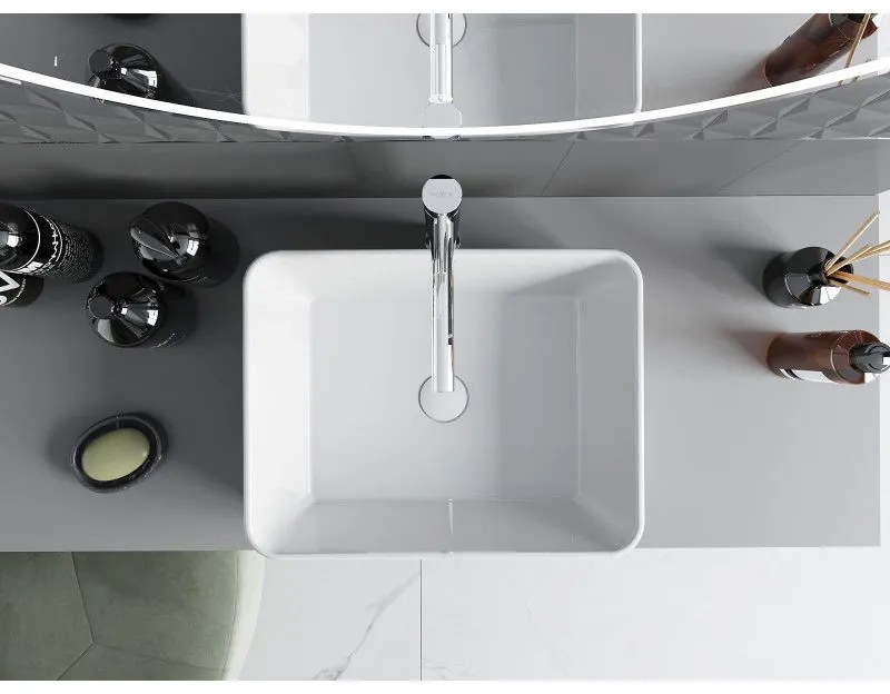 Mexen Catia, umývadlo na dosku 48x37x14 cm, biela, 21314800