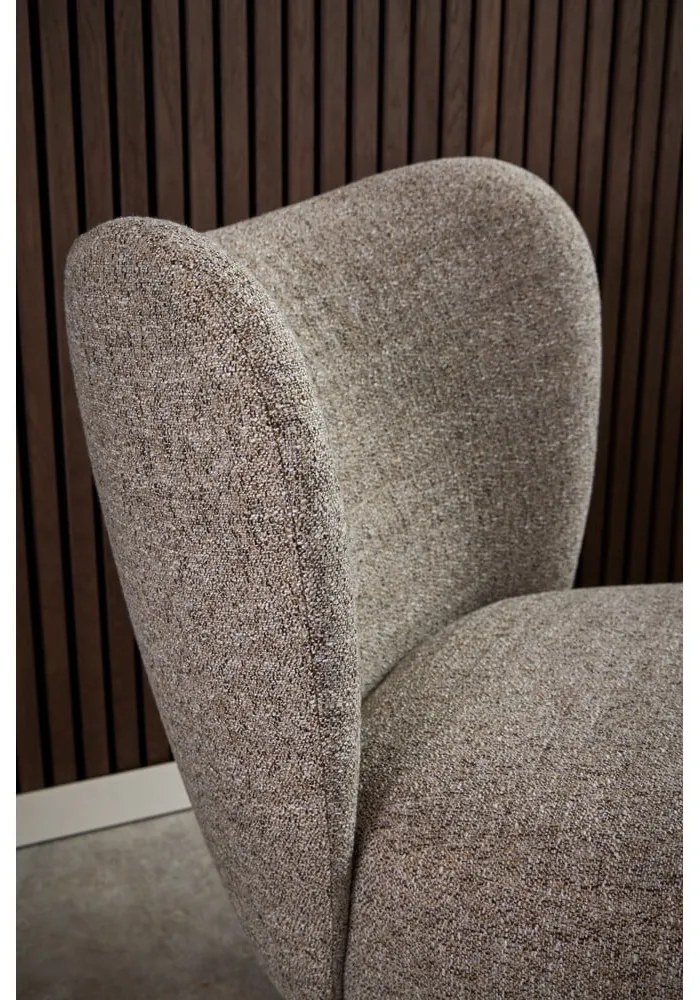 Béžové kreslo z textílie buklé Elmont – Actona