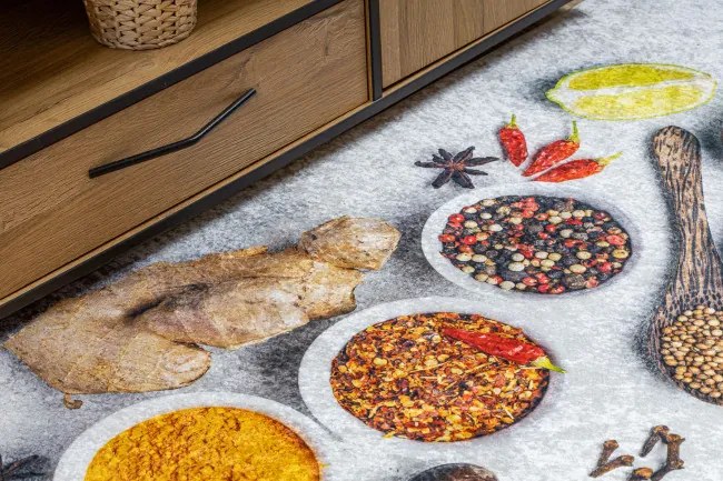 Protišmykový koberec / behúň ANDRE 3343 strieborný / béžový