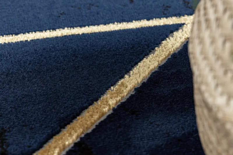 Modrý koberec EMERALD exkluzívny/glamour granat/zlatý Veľkosť: 180x270cm