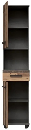 Kúpeľňová skrinka VENOM antracit/hnedá