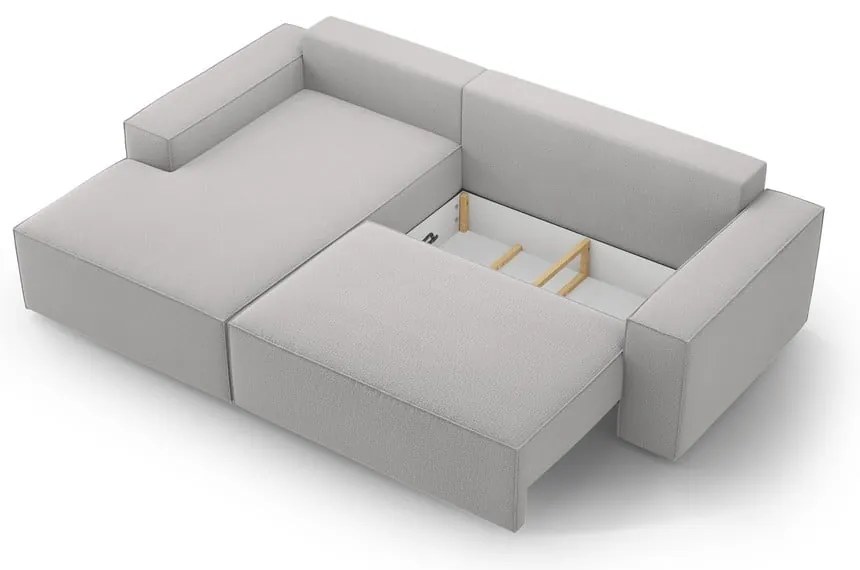 Svetlosivá rozkladacia rohová pohovka (ľavý roh) Jodie – Micadoni Home