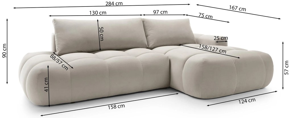 Rohová sedacia súprava Ombre (P) (medená + čierna). Akcia -18%. Vlastná spoľahlivá doprava až k Vám domov. 1100452