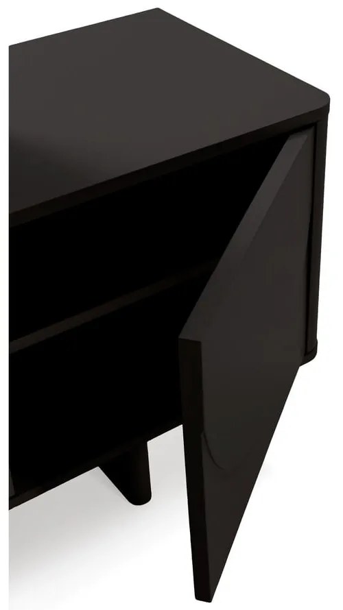 Čierny TV stolík 180x55x40 cm Solei – MOME