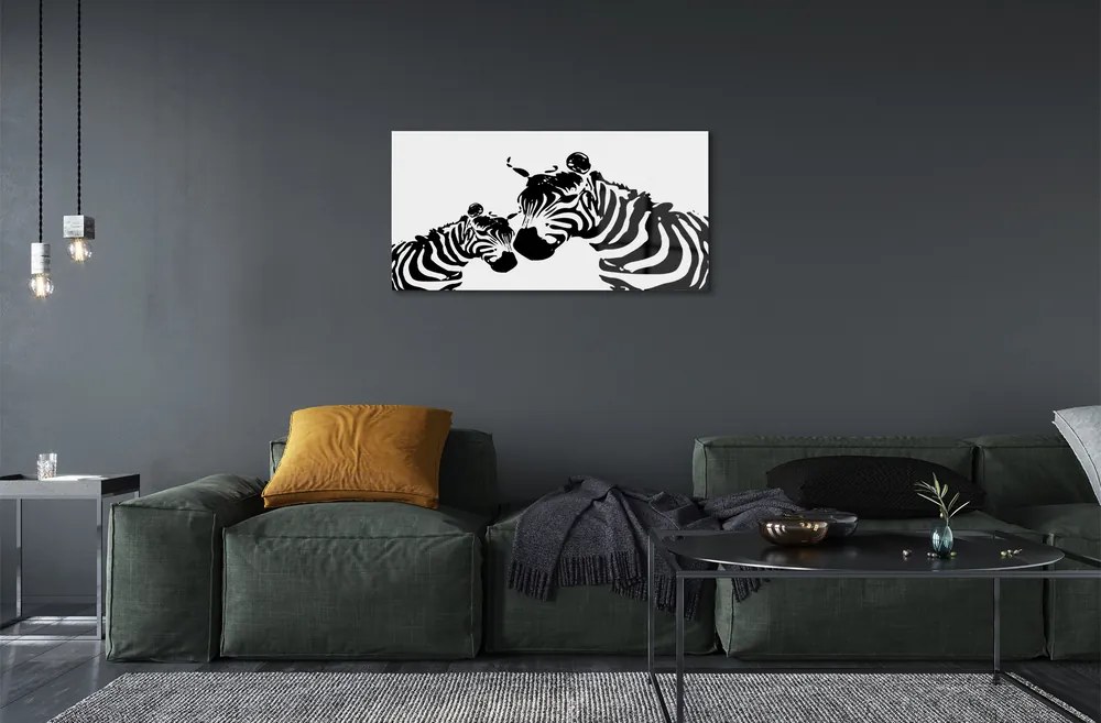 Sklenený obraz maľované zebra 100x50 cm 2 Prívesky