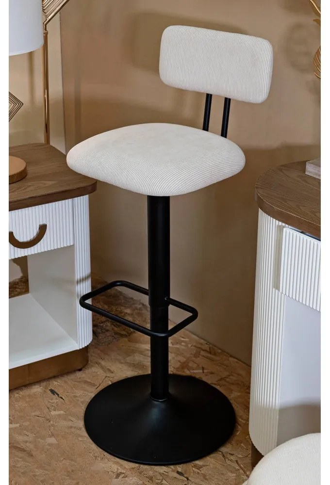 Bielo-čierna barová stolička s nastaviteľnou výškou (výška sedadla 61 cm) Tina – Mauro Ferretti