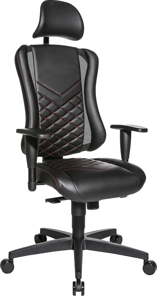 XXXLutz OTOČNÁ STOLIČKA, vzhľad kože, čierna Dieter Knoll - Online Only kancelárie - 001319008403