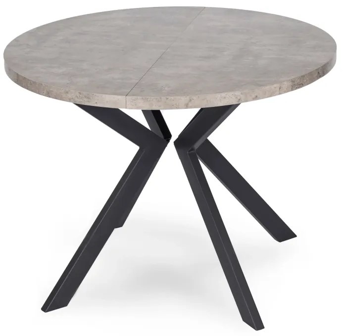 JAKS Okrúhly rozkladací stôl 90 - 190 cm betón Lugo