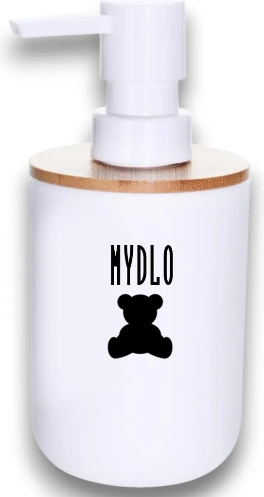 Označto Štítok/nálepka do kúpeľne Mydlo - SLIM, medvedík Farba písma: Čierna