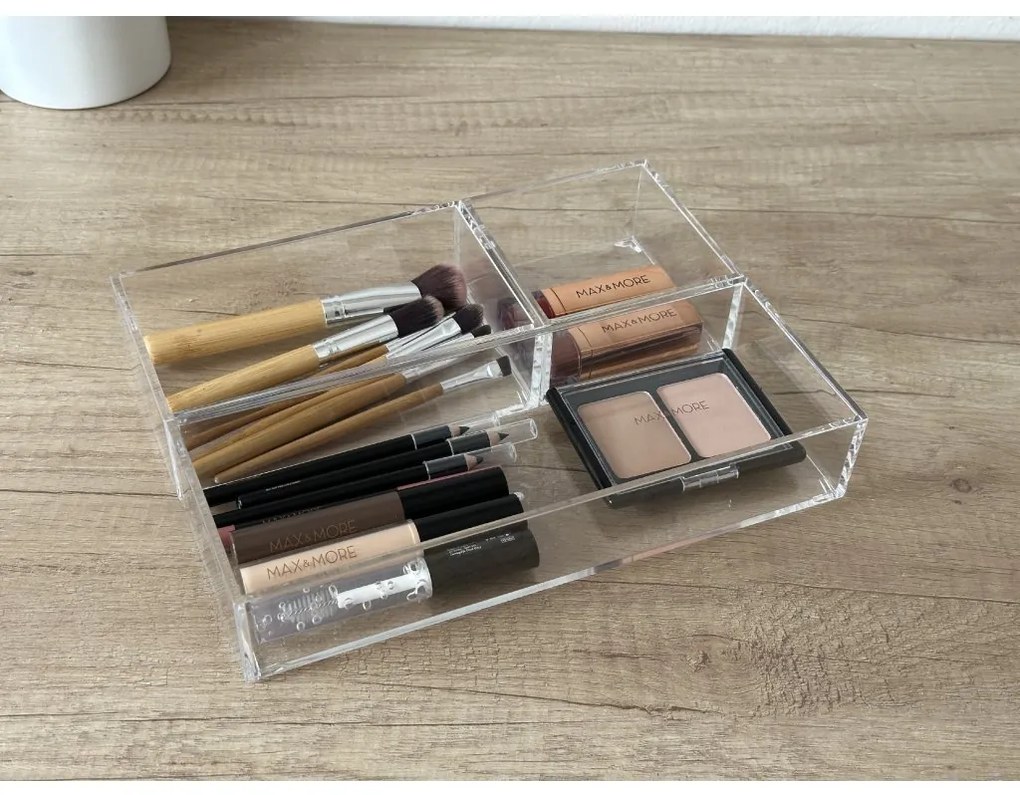 5Five® Akrylové luxusné organizéry do zásuvky, 3ks v sade, SELENA