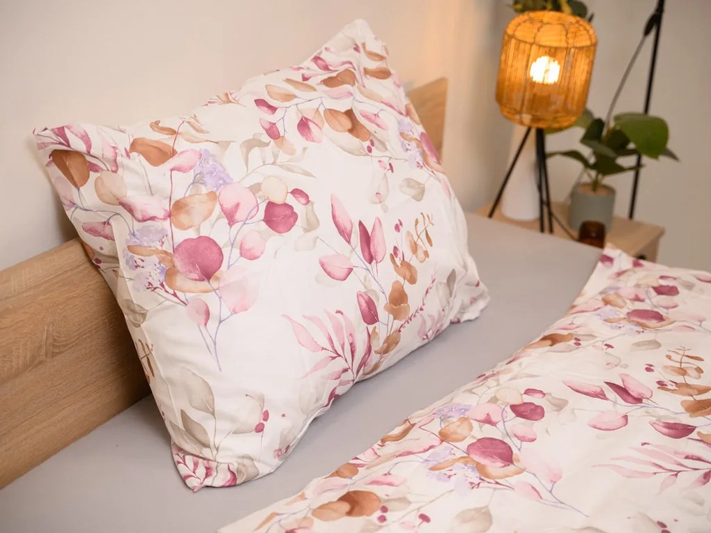 Obliečky z mikrovlákna FLORANY biele Rozmer obliečky: 2 ks 70 x 90 cm | 200 x 220 cm