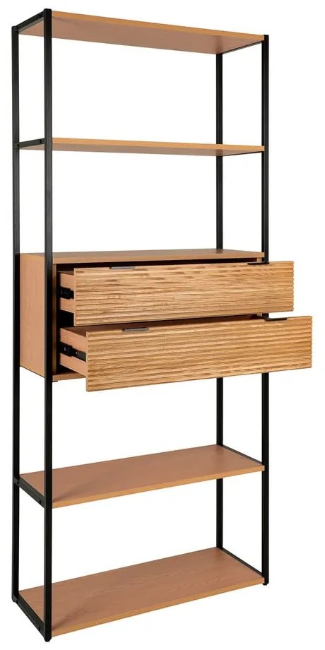Knižnica v dekore jaseňa v prírodnej farbe 84,5x200 cm Minato – House Nordic