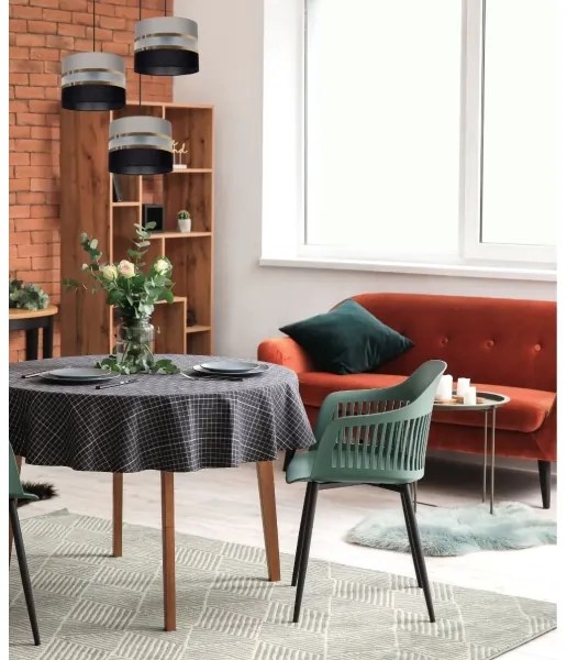 Luster na lanku CORAL 3xE27/60W/230V čiernošedá