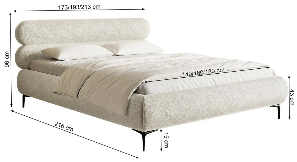 Manželská posteľ 140 cm Rirri 140 (s roštom) (s úl. priestorom) (olivová + čierna). Vlastná spoľahlivá doprava až k Vám domov. 1099859