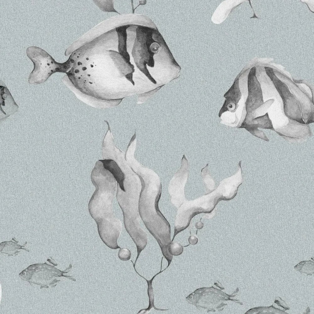 Tapeta čiernobielej rybičky 280x50 cm