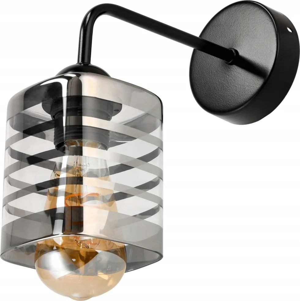 Nástenná LED lampa nad zrkadlo, sklenená, E27, LOFT