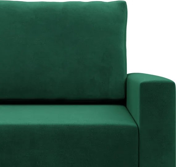 Sedacia súprava BLANK Elegant v tvare U fľaškovo zelená