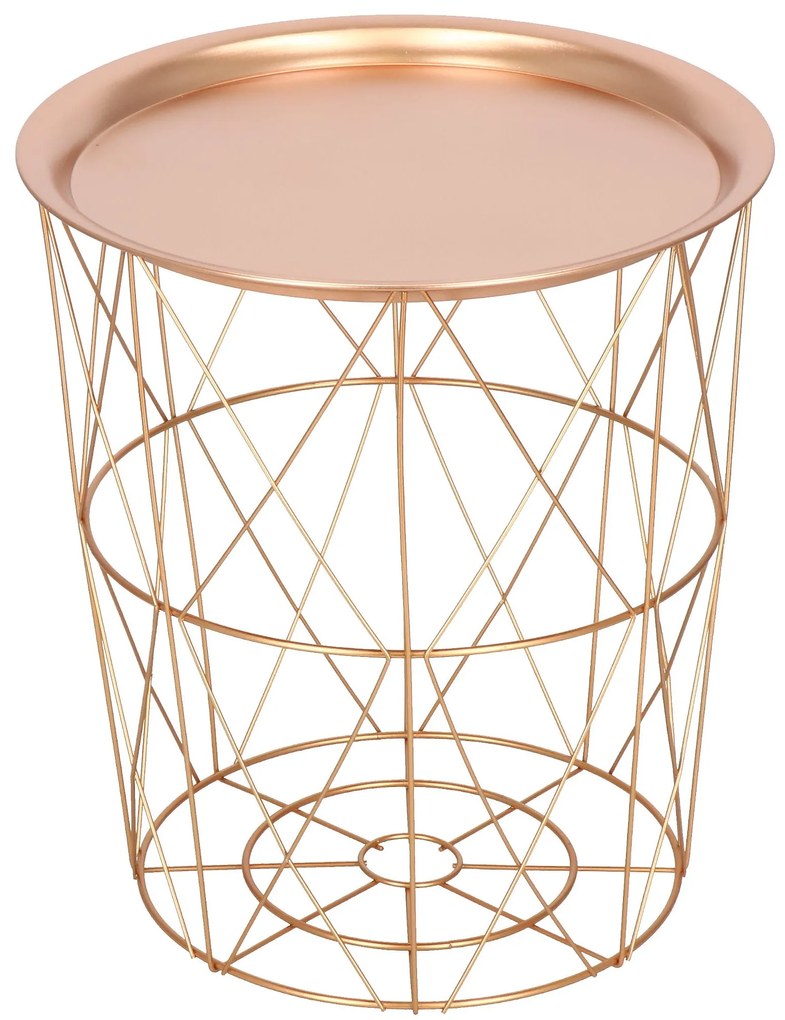 PreHouse Konferenčný stolík v ružovo zlatej farbe - 40 cm
