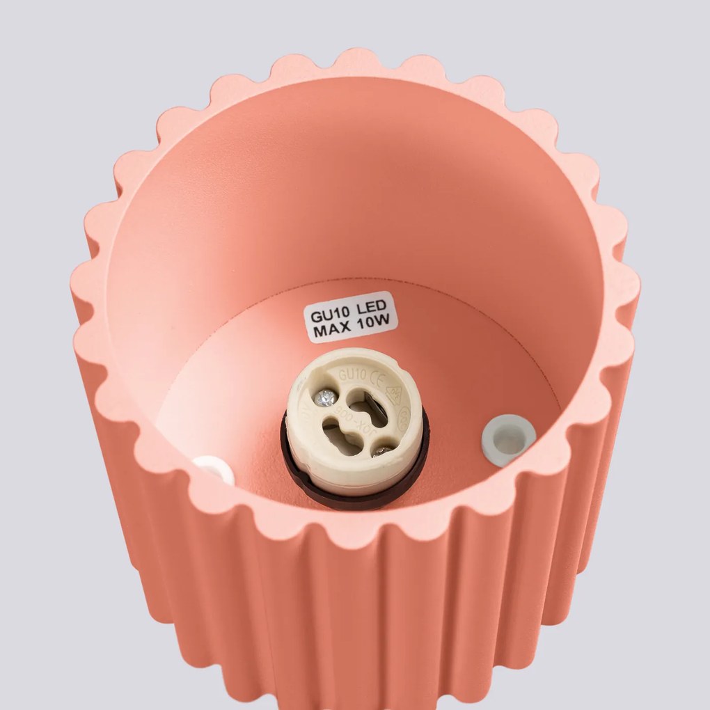 Stropné svietidlo Aura, 1x ružové hliníkové tienidlo, (10 cm)